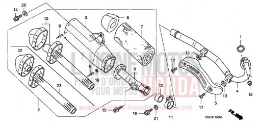 EXHAUST MUFFLER CRF150R9 de 2009